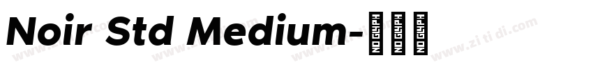 Noir Std Medium字体转换